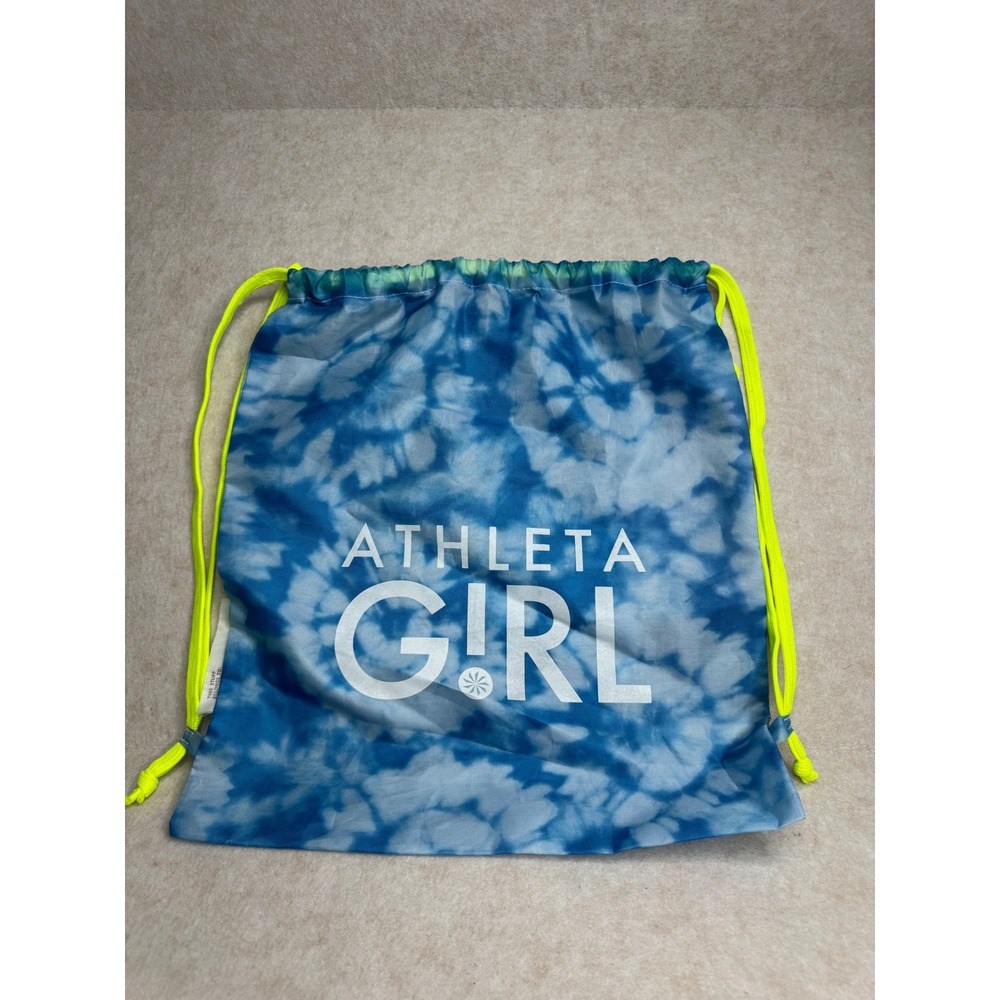 ATHLETA GIRL‎ Blue Tie Dye Drawstring Cinch Backpack Bag Girls Gym Sport Travel